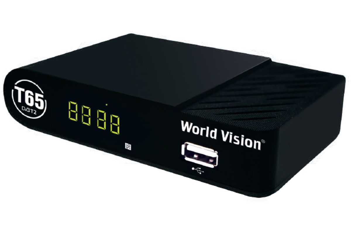 World vision телевизоры. World Vision t65m. Приставка для телевизора World Vision t65. DVB-t2 приставка World Vision t65m Black. Тюнер DVB t2 World Vision.